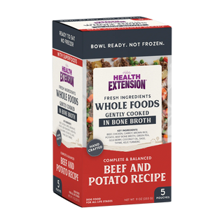 Health Extension Gently Cooked in Broth Beef & Potato Recipe Pouches for Dogs 5pk