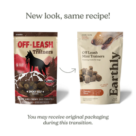Earthly Off Leash Mini Trainers Smokey Beef Recipe Dog Treats (5 oz) - 0