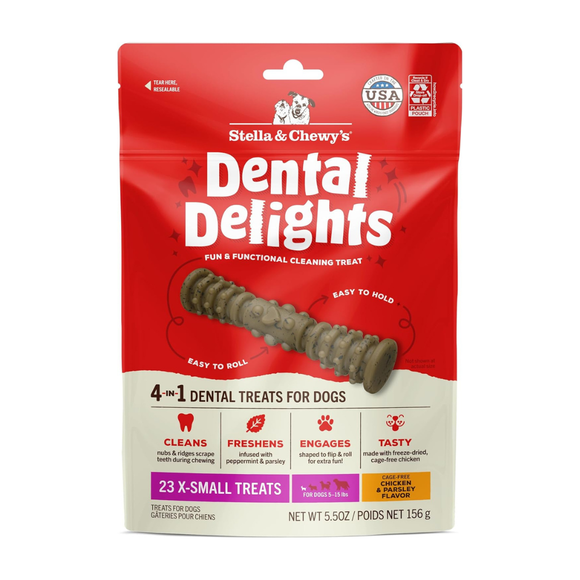 Stella & Chewy's Dental Delights 4-in-1 Dental Treats for Dogs
