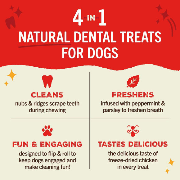 Stella & Chewy's Dental Delights 4-in-1 Dental Treats for Dogs