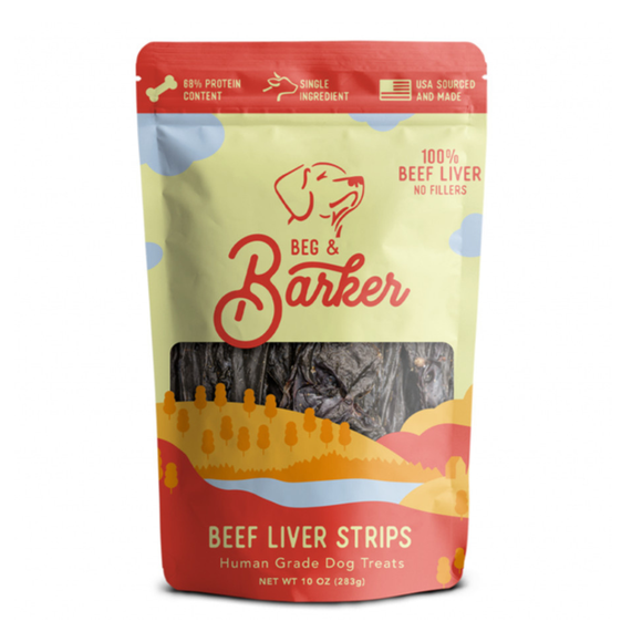 Beg & Barker Beef Liver Strip Dog Treats - 10 oz - Dog Treats 5
