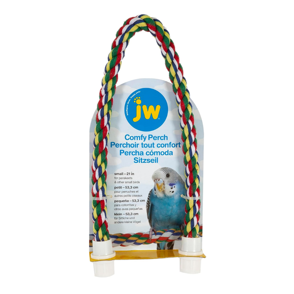 JW Pet Multi-Color Flexible Comfy Rope Bird Cage Perch