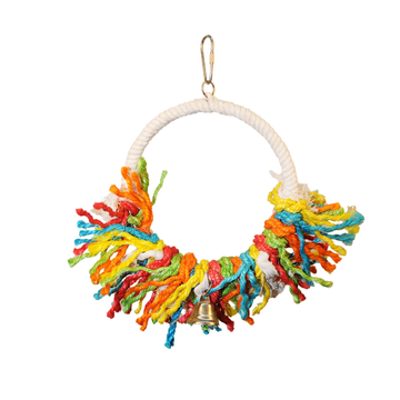 A & E Cages Rope Preening Cotton Swing Bird Toy with Bell