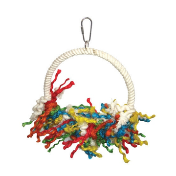 A & E Cages Rope Preening Cotton Swing Bird Toy with Bell