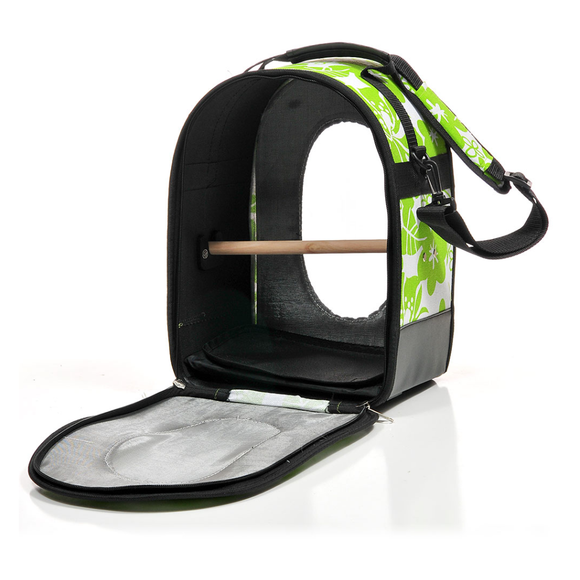 A&E Cages Soft Sided Voyager Bird Carrier Travel Cage - Open Side