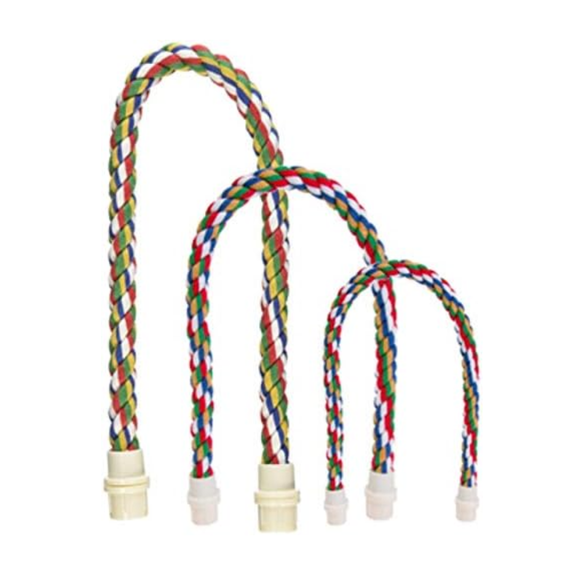 JW Pet Multi-Color Flexible Comfy Rope Bird Cage Perch - All Sizes