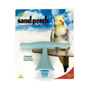 JW Sand Bird T-Perch Natural Sand Grooming Perch - Regular - Blue