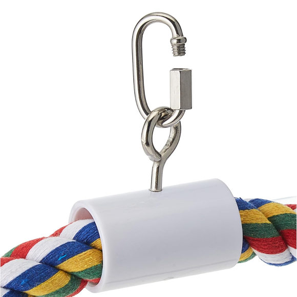 JW Pet Swing N' Perch Cotton Rope Bird Swing Toy for Birds 