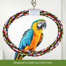 JW Pet Swing N' Perch Cotton Rope Bird Swing Toy for Birds - Dsigned to sooth the bird's feet