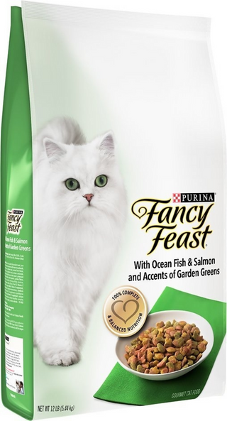 Fancy Feast Gourmet Filet Oceanfish Salmon and Accents of Garden Greens Dry Cat Food