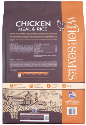 Wholesomes Chicken Meal & Rice Recipe Dry Cat & Kitten Food