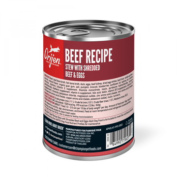 ORIJEN Beef Recipe Stew with Shredded Beef and Eggs Grain Free Dog Food