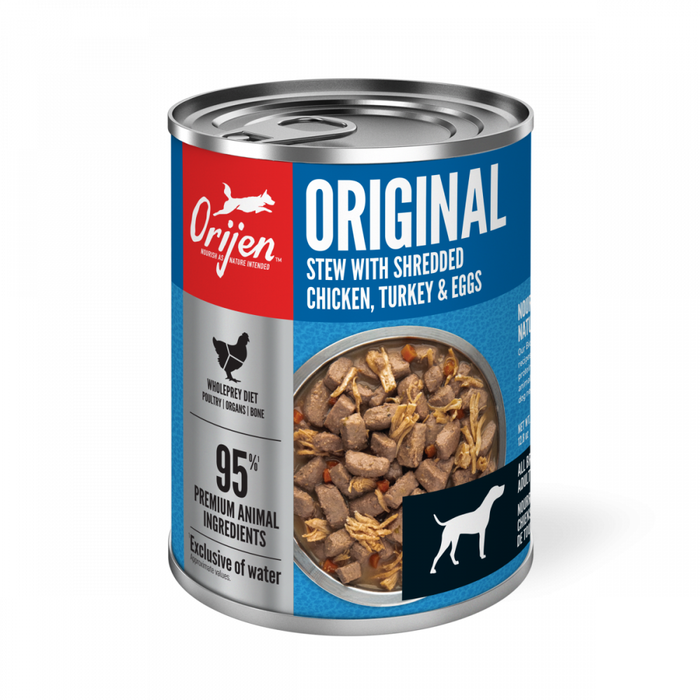 ORIJEN Real Meat Shreds, Grain-free, Original Stew, Premium Wet Dog Food