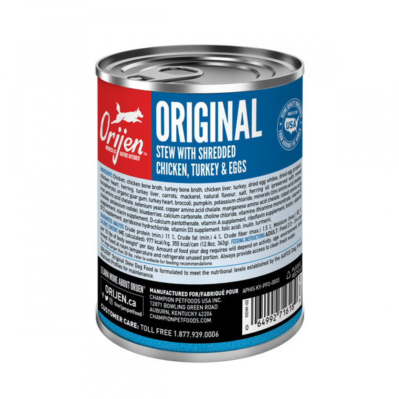 ORIJEN Real Meat Shreds, Grain-free, Original Stew, Premium Wet Dog Food