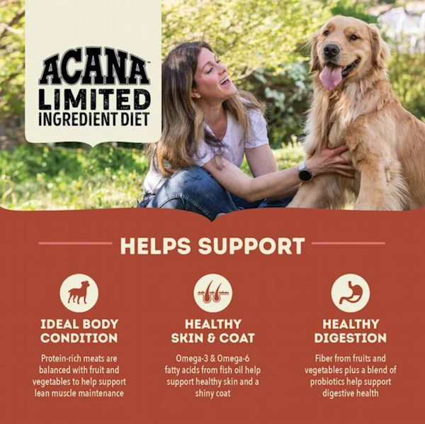 ACANA Singles, Beef & Pumpkin Recipe, Limited Ingredient Diet Dry Dog Food