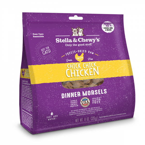 Stella & Chewy's Grain Free Chick Chick Chicken Dinner Morsels Freeze Dried Raw Cat Food