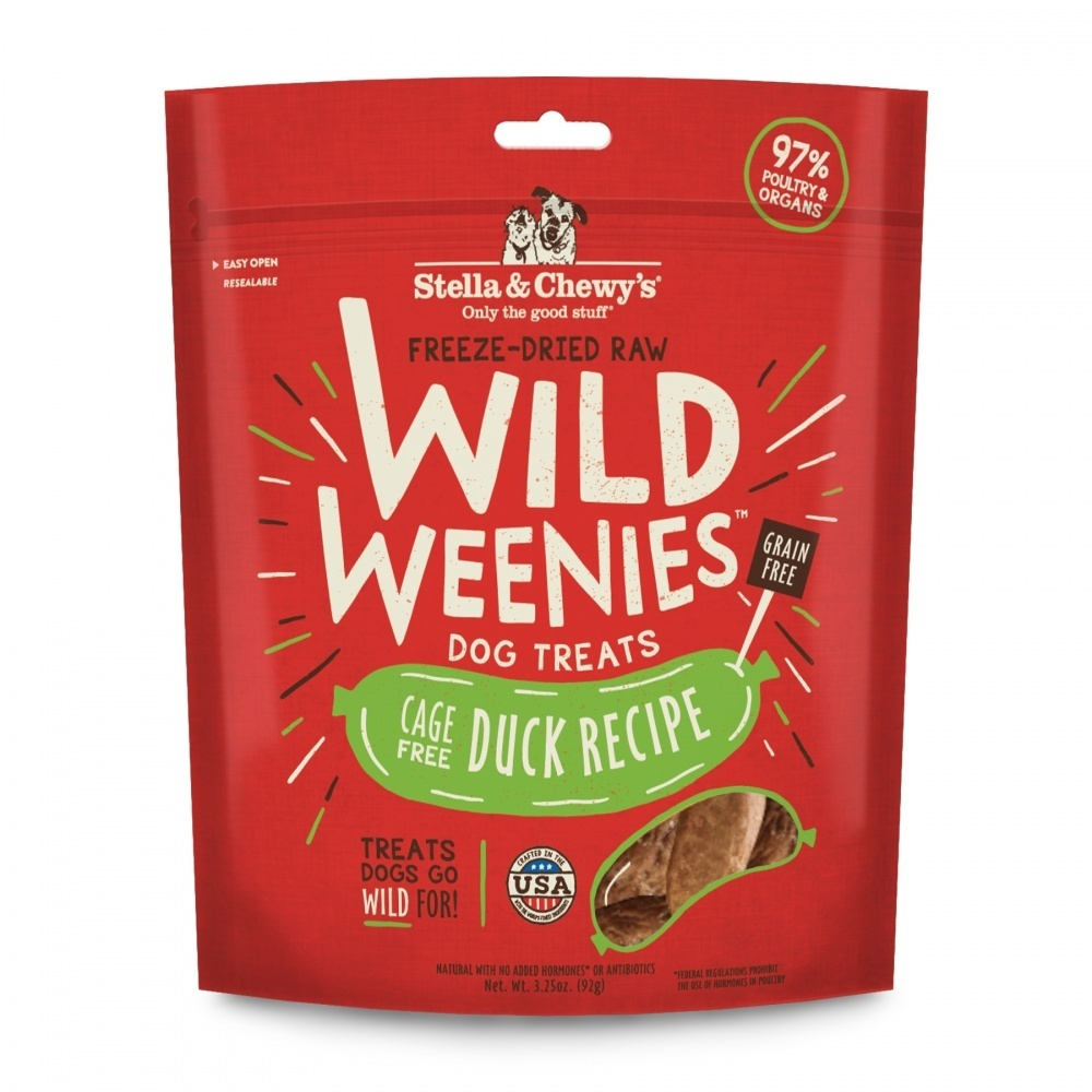 Stella & Chewy's Wild Weenies Grain Free Duck Recipe Freeze Dried Raw Dog Treats