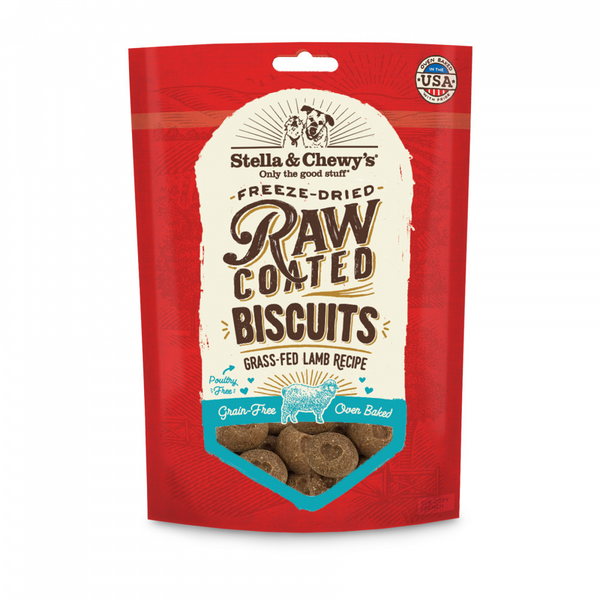 Stella & Chewy's Raw Coated Biscuits Grass Fed Lamb Recipe Dog Treats