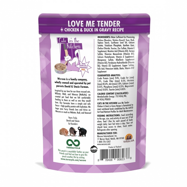 Weruva Cats In the Kitchen Love Me Tender Pouches Wet Cat Food