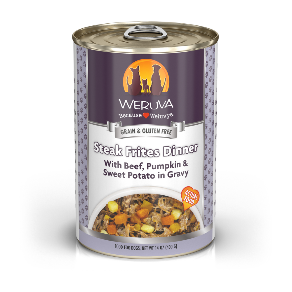 Weruva Steak Frites with Beef, Pumpkin & Sweet Potato in Gravy Canned Dog Food