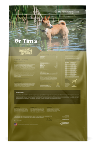 Dr. Tim's Heirloom Ancient Grains Fish Recipe Dry Dog Food