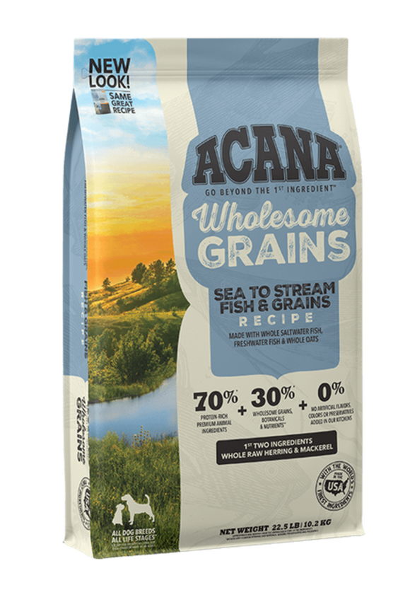 ACANA Wholesome Grains Sea to Stream Fish & Grains Recipe Dry Dog Food