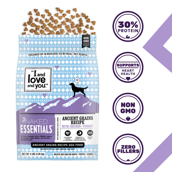 I and Love and You Naked Essentials Ancient Grain Chicken & Turkey Recipe Dry Dog Food