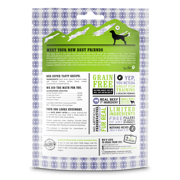 I And Love And You Nice Jerky Grain Free Beef & Lamb Dog Treats