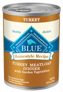 Blue Buffalo Homestyle Recipe Adult Turkey Meatloaf Dinner with Garden Vegetables Canned Dog Food