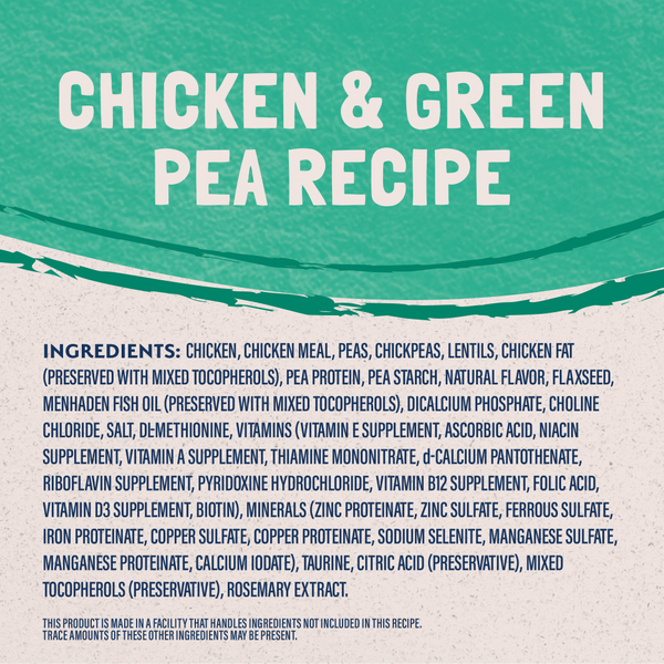 Natural Balance Limited Ingredient Grain Free Chicken & Green Pea Recipe Dry Cat Food