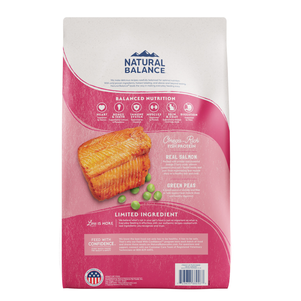 Natural Balance Limited Ingredient Grain Free Salmon & Green Pea Recipe Dry Cat Food