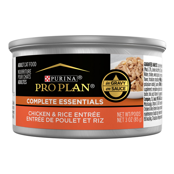Purina Pro Plan Chicken & Rice Entree In Gravy Canned Cat Food