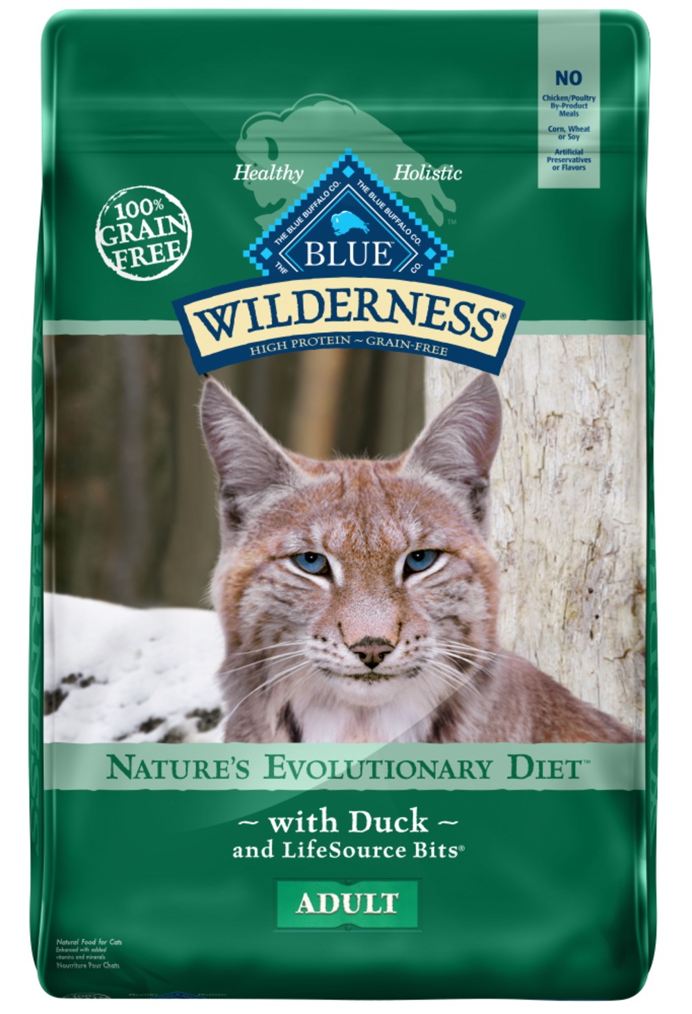 Blue Buffalo Wilderness High-Protein Grain-Free Adult Duck Recipe Dry Cat Food