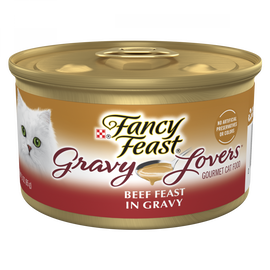 Purina Fancy Feast Gravy Lovers Beef Feast Gourmet Cat Food in Wet Cat Food Gravy