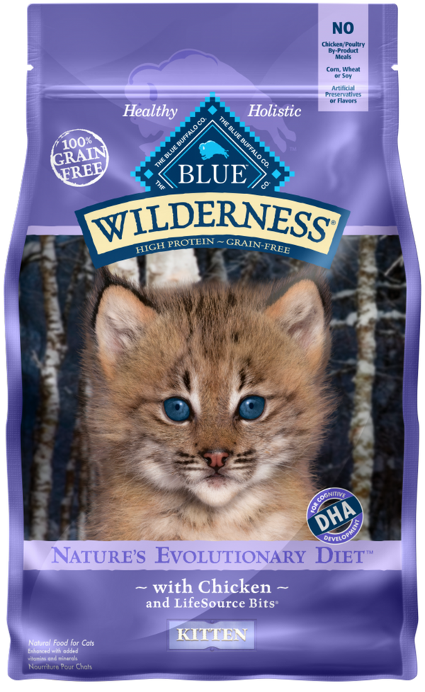 Blue Buffalo Wilderness Kitten High-Protein Grain-Free Chicken Recipe Dry Cat Food