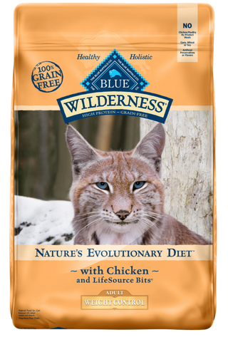 Blue Buffalo Wilderness High-Protein Grain-Free Adult Weight Control Chicken Recipe Dry Cat Food