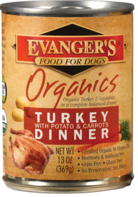 Evangers 100% Organic Turkey with Potato And Carrots Canned Dog Food