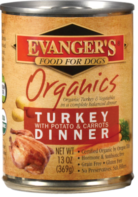 Evangers 100% Organic Turkey with Potato And Carrots Canned Dog Food