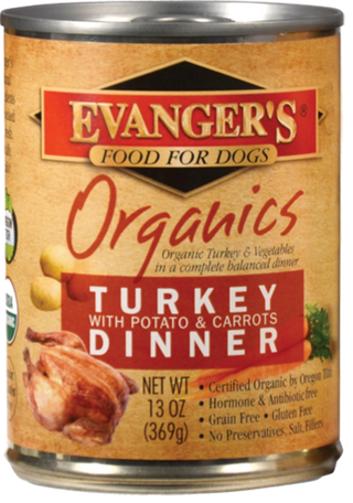 Evangers 100% Organic Turkey with Potato And Carrots Canned Dog Food