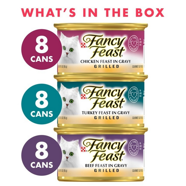 Fancy Feast Grilled Poultry and Beef Feast Variety Canned Cat Food