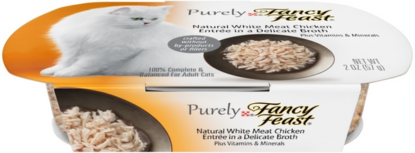 Fancy feast natural white meat chicken in broth best sale