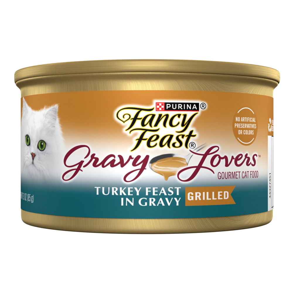 Purina Fancy Feast Gravy Lovers Turkey Feast Grilled Gourmet Cat Food in Wet Cat Food Gravy