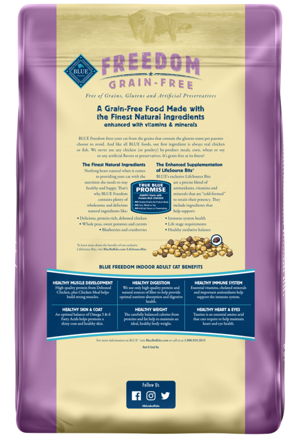 Blue Buffalo Freedom Grain-Free Indoor Adult Chicken Recipe Dry Cat Food