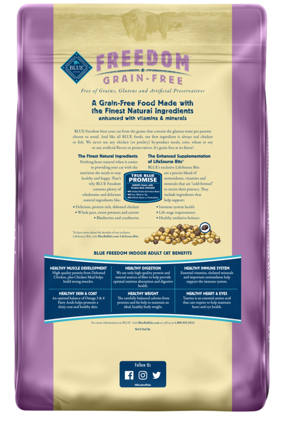 Blue Buffalo Freedom Grain-Free Indoor Adult Chicken Recipe Dry Cat Food