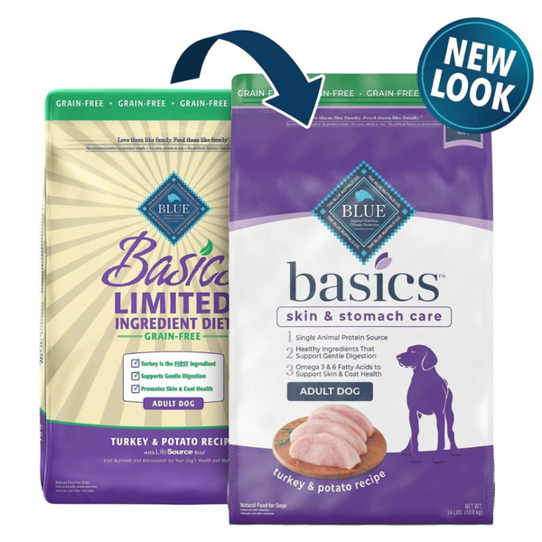 Blue Buffalo Basics Adult Skin & Stomach Care Grain-Free Turkey & Potato Recipe Adult Dry Dog Food