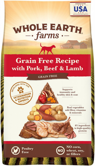 Whole Earth Farms Grain Free Recipe with Pork, Beef and Lamb Dry Dog Food