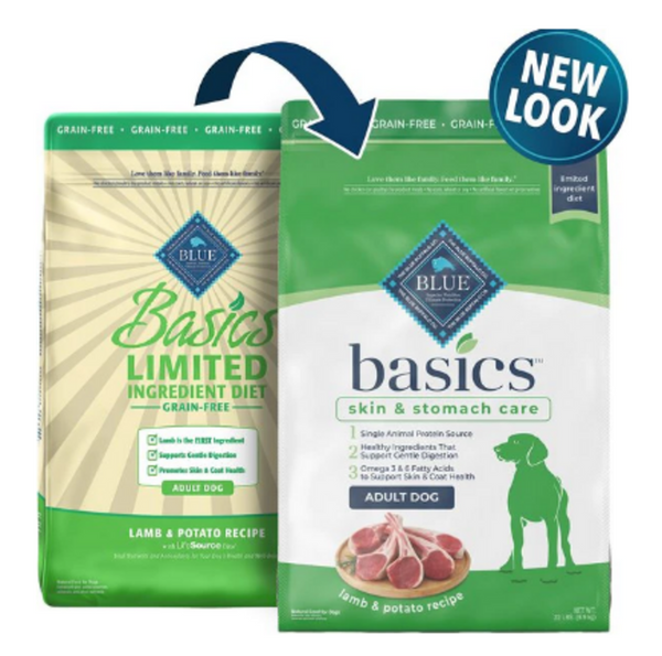 Blue Buffalo Basics Adult Skin & Stomach Care Grain-Free Lamb & Potato Recipe Dry Dog Food