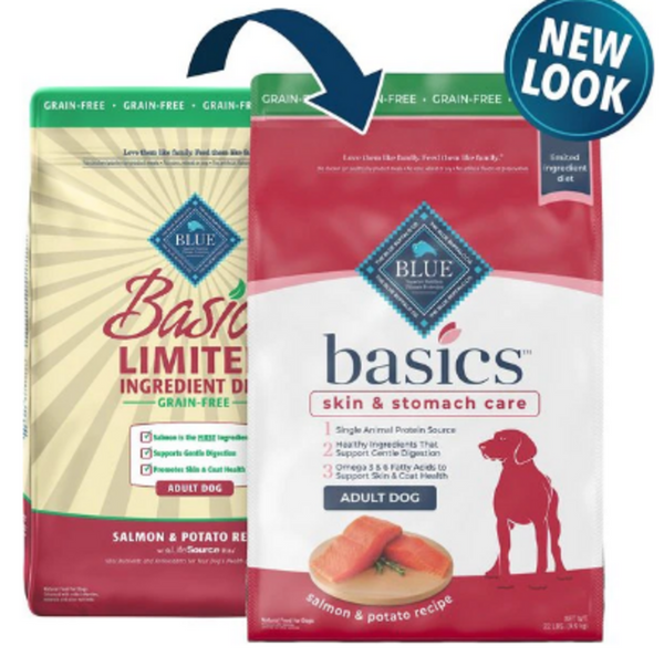 Blue Buffalo Basics Adult Skin & Stomach Care Grain-Free Salmon & Potato Recipe Dry Dog Food