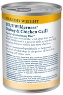 Blue Buffalo Wilderness Healthy Weight High-Protein Grain-Free Turkey & Chicken Grill Adult Canned Dog Food