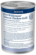 Blue Buffalo Wilderness High-Protein Grain-Free Turkey & Chicken Grill Senior Canned Dog Food